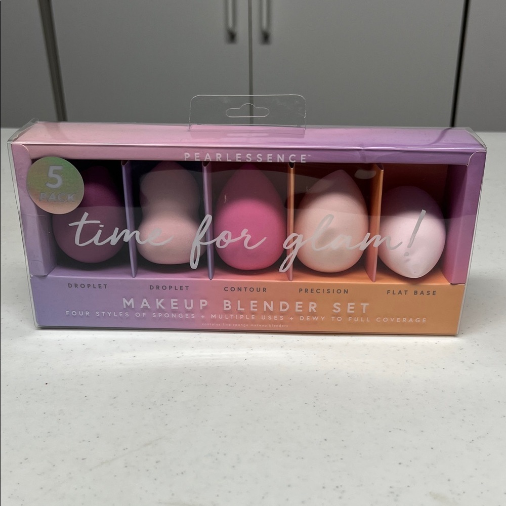 Pearl Essence 5 Piece Makeup Blender Sponge Set - NWT